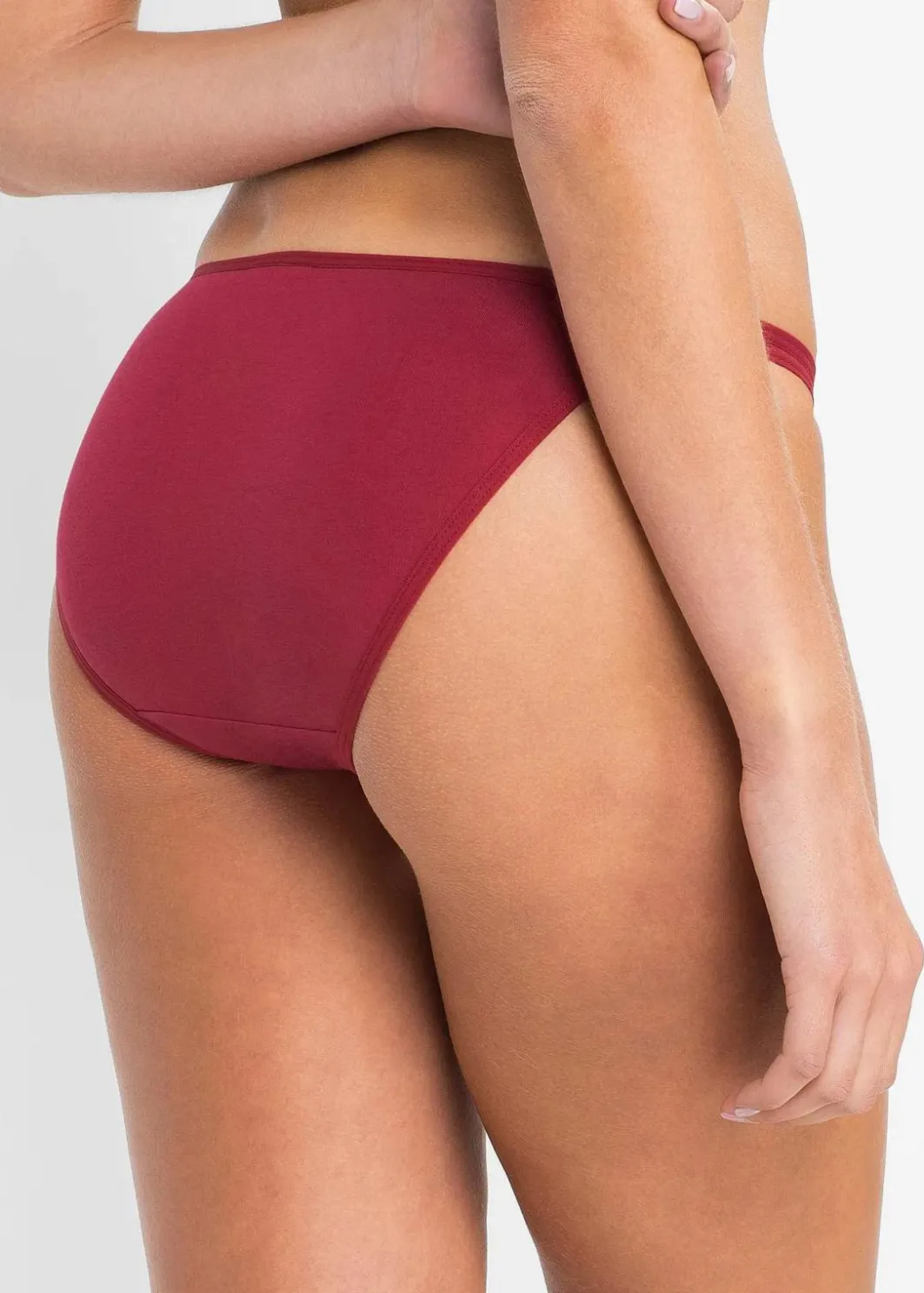 Damen bonprix Höschen|Baumwollunterwäsche|Tanga Slip (6er Pack)