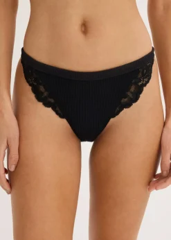 Clearance Tanga String mit weicher Rippe Damen Wäsche·Dessous|Wäsche·Höschen