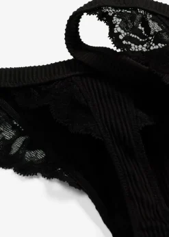 Clearance Tanga String mit weicher Rippe Damen Wäsche·Dessous|Wäsche·Höschen