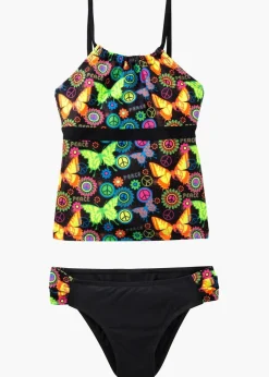 Kinder bonprix Jungen|Mädchen|Tankini aus recyceltem Polyamid (2-tlg. Set)