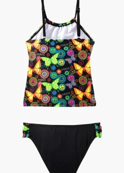 Kinder bonprix Jungen|Mädchen|Tankini aus recyceltem Polyamid (2-tlg. Set)
