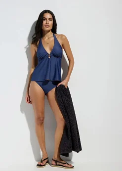 Damen bonprix Tankinis|Bademode·Tankinis|Tankini in Jeansoptik (2-tlg.Set)