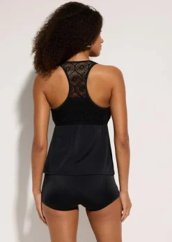 Damen bonprix Tankinis|Bademode·Tankinis|Tankini mit Spitze (2-tlg.Set)