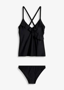 Damen bonprix Nachhaltigere Materialien|Tankinis|Tankini (2-tlg.Set) mit Volant