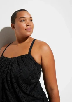 Damen bonprix Nachhaltigere Materialien|Mix & Match|Tankinioberteil aus Spitze