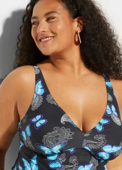 Best Tankinioberteil mit Bindebändern Damen Nachhaltigere Materialien|Mix & Match