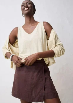 Outlet Tanktop aus reinem Leinen Damen Shirts & Tops