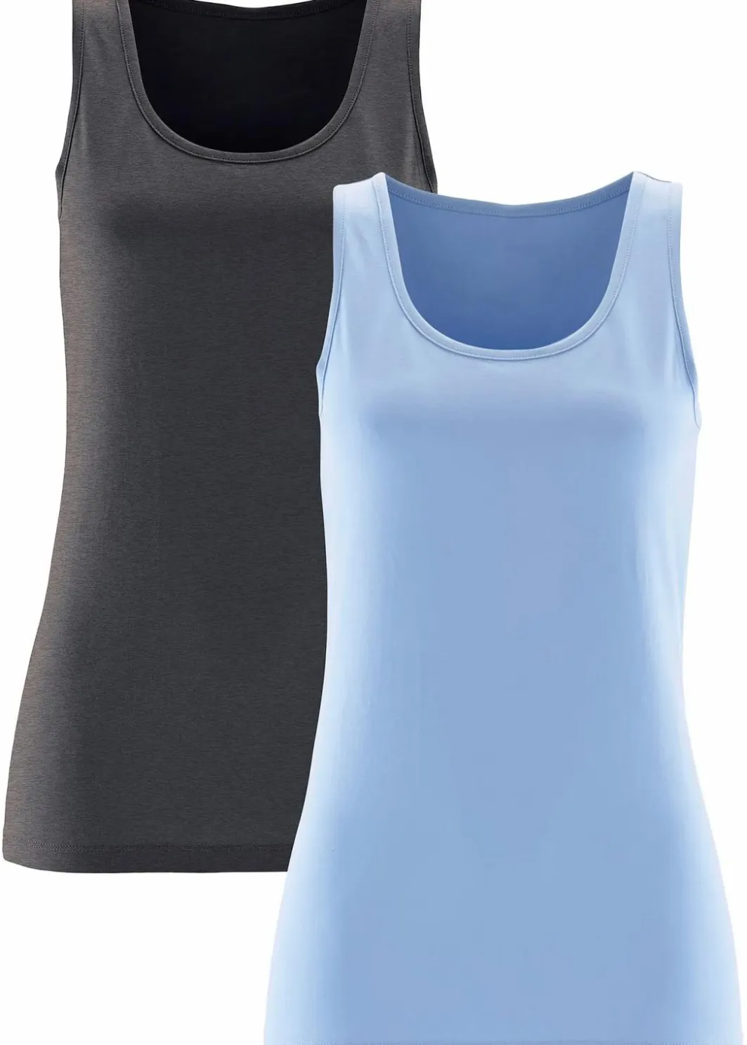 Tanktop, (2er Pack) Damen Shirts & Tops|Unterhemden