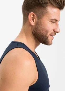 Herren bonprix Strandmode|Große Größen|Tanktop (3er Pack)