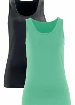 Damen bonprix Shirts & Tops|Unterhemden|Tanktop, (2er Pack)