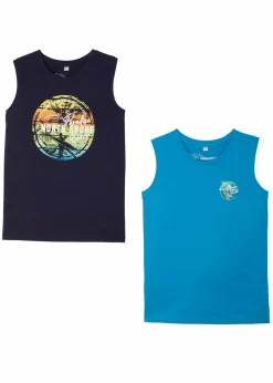 Kinder bonprix Jungen 9-16 Jahre·Mehrfachpacks|Jungen 9-16 Jahre·Shirts|Tanktop (2er Pack) aus reiner Bio-Baumwolle