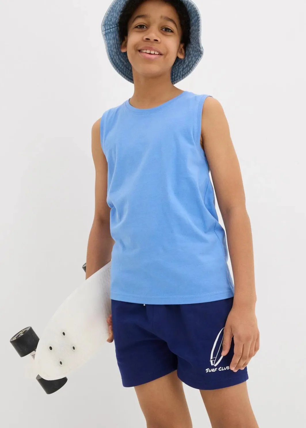 Kinder bonprix Jungen 9-16 Jahre·Shirts|Jungen 2-8 Jahre·Nachhaltigere Materialien|Tanktop (5er Pack) mit Bio Baumwolle