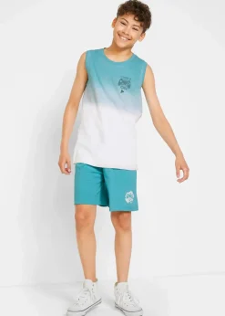 Kinder bonprix Jungen 9-16 Jahre·Shorts|Jungen 9-16 Jahre·Shirts|Tanktop und Jersey-Bermuda (2-tlg.Set) aus reiner Bio-Baumwolle
