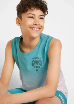 Kinder bonprix Jungen 9-16 Jahre·Shorts|Jungen 9-16 Jahre·Shirts|Tanktop und Jersey-Bermuda (2-tlg.Set) aus reiner Bio-Baumwolle