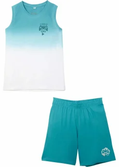 Kinder bonprix Jungen 9-16 Jahre·Shorts|Jungen 9-16 Jahre·Shirts|Tanktop und Jersey-Bermuda (2-tlg.Set) aus reiner Bio-Baumwolle