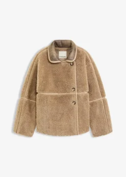 Clearance Teddyfell-Jacke Damen Bekleidung·Hosen|Nachhaltigere Materialien