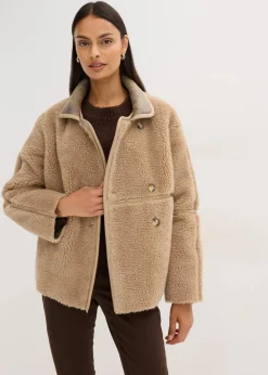 Clearance Teddyfell-Jacke Damen Bekleidung·Hosen|Nachhaltigere Materialien