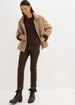 Clearance Teddyfell-Jacke Damen Bekleidung·Hosen|Nachhaltigere Materialien