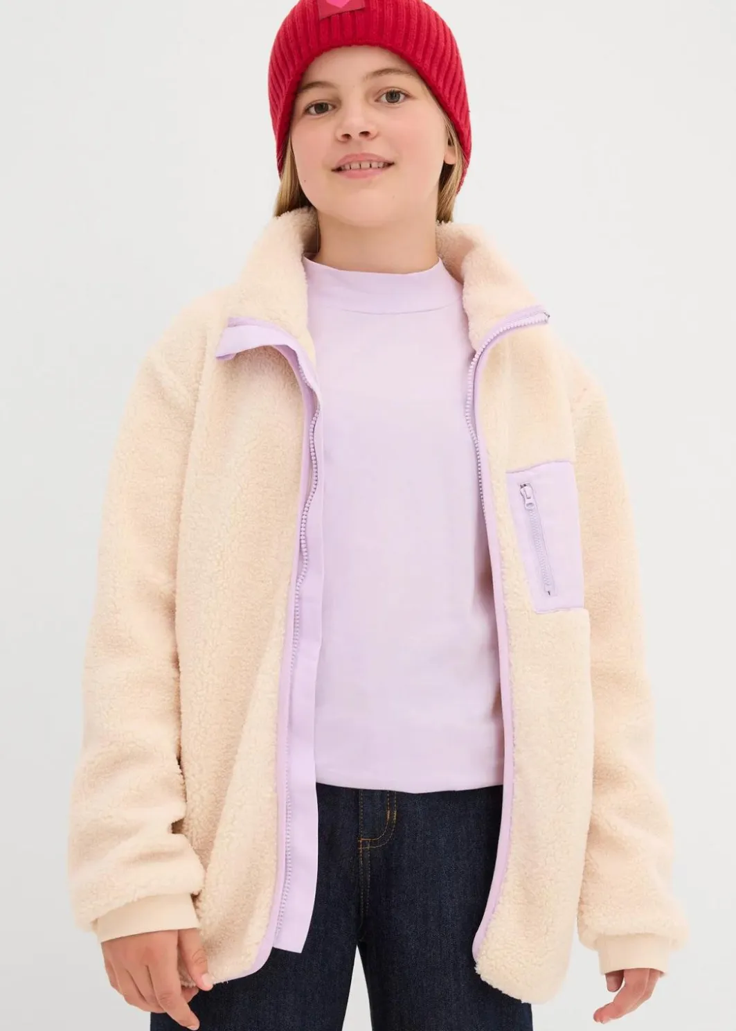 Clearance Teddy-Fleece Jacke Kinder Mädchen 9-16 Jahre·Sweat & Strick|Mädchen 9-16 Jahre·Jacken & Outdoor