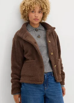 Damen bonprix Jacken & Mäntel|Sweat|Teddy-Fleece Jacke