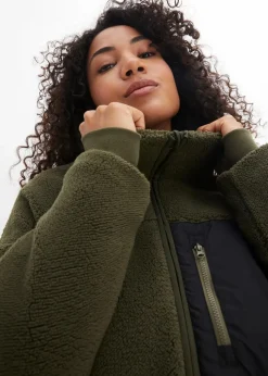 Damen bonprix Bekleidung·Blusen & Tuniken|Bekleidung·Hosen|Teddy-Fleece Jacke