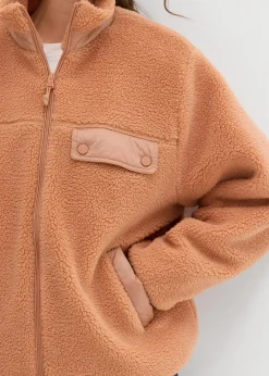 Damen bonprix Nachhaltigere Materialien|Sweat|Teddy-Fleece Jacke