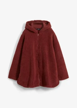 Outlet Teddy-Fleece Jacke in A-Linie mit Seitenschlitzen Damen Bekleidung·Blusen & Tuniken|Bekleidung·Hosen