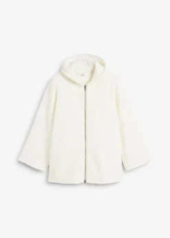 Best Teddy-Fleece Jacke in A-Linie mit Seitenschlitzen Damen Jacken & Mäntel|Sweat