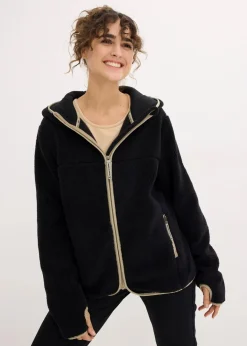 Outlet Teddy-Fleece Jacke mit Kapuze Damen Bekleidung·Blusen & Tuniken|Bekleidung·Hosen