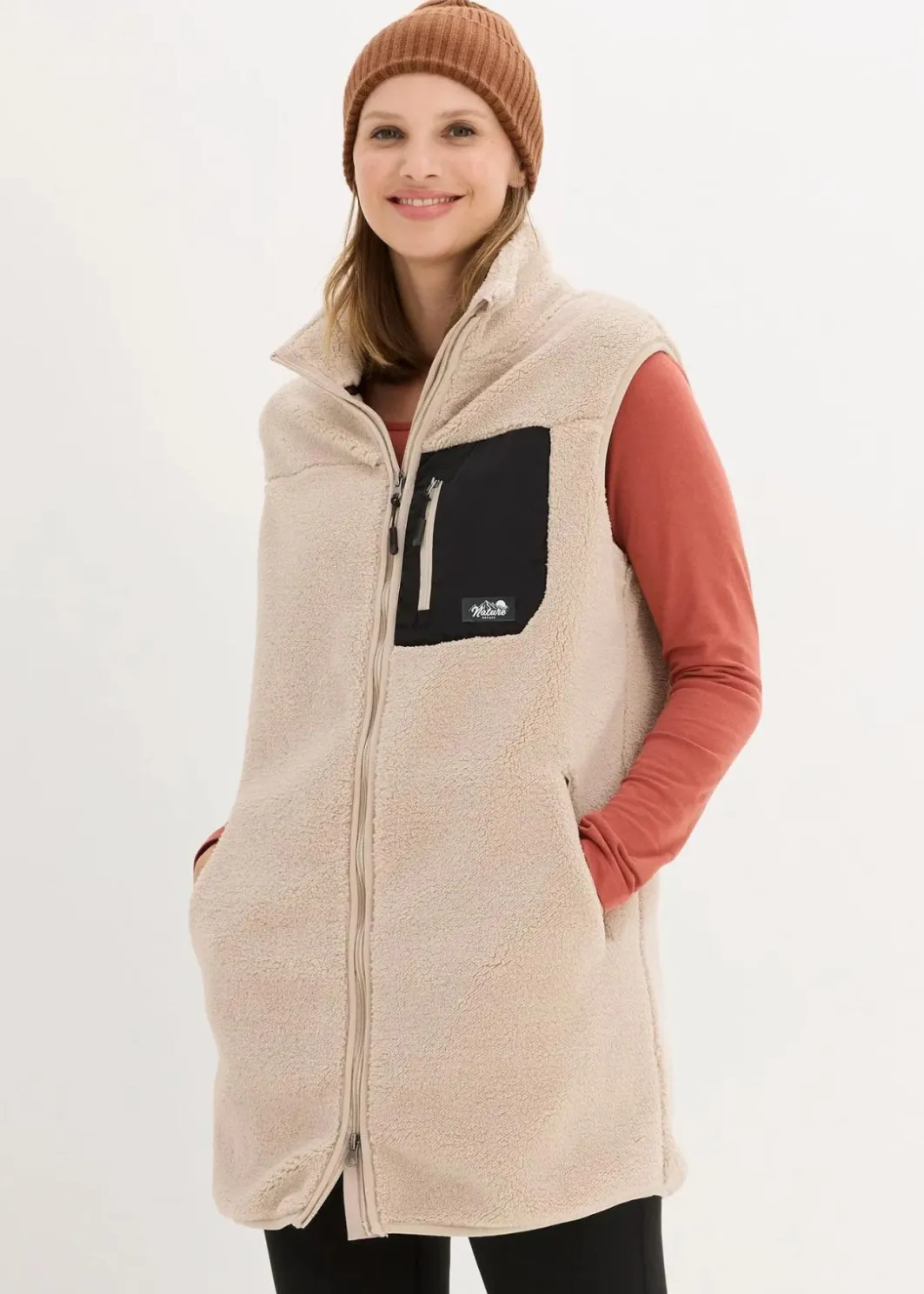 Damen bonprix Bekleidung·Blusen & Tuniken|Bekleidung·Hosen|Teddy-Fleece Weste