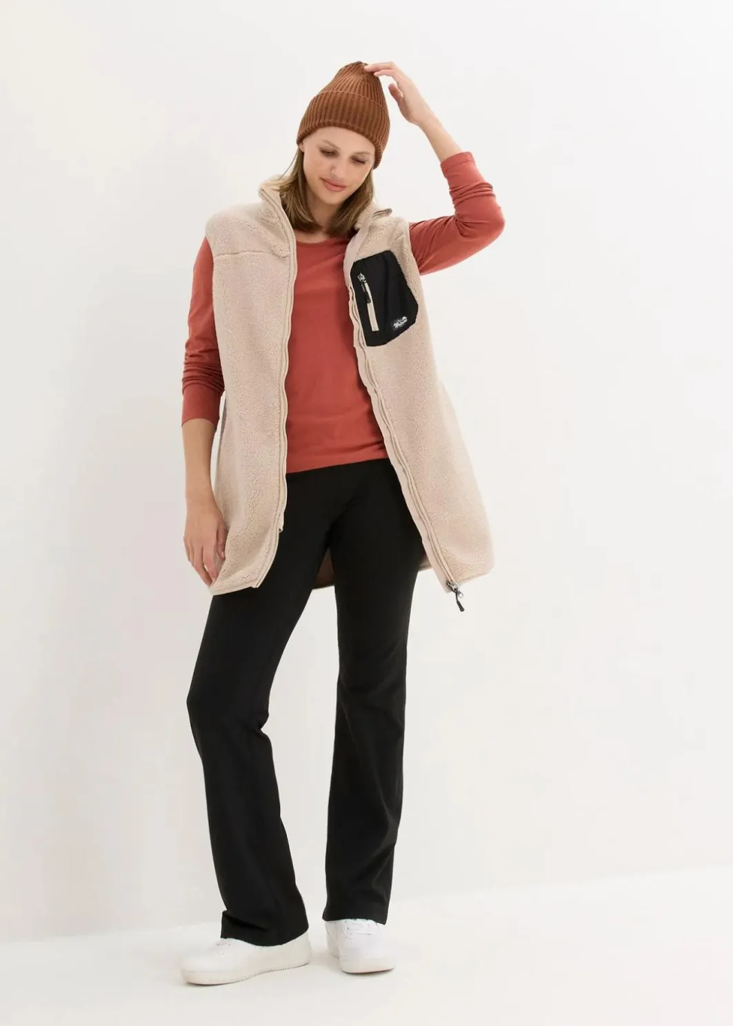 Damen bonprix Bekleidung·Blusen & Tuniken|Bekleidung·Hosen|Teddy-Fleece Weste