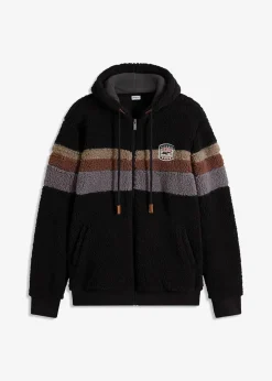 Herren bonprix Sweat|Jacken & Mäntel|Teddy-Fleecejacke mit Kapuze