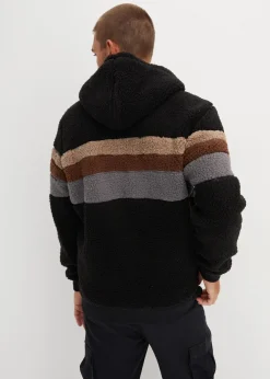 Herren bonprix Sweat|Jacken & Mäntel|Teddy-Fleecejacke mit Kapuze