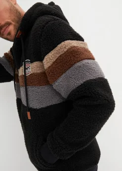 Herren bonprix Sweat|Jacken & Mäntel|Teddy-Fleecejacke mit Kapuze