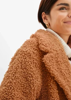 New Teddyfleece-Mantel Damen Bekleidung·Hosen|Jacken & Mäntel