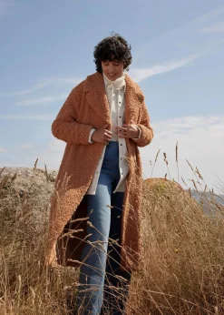 New Teddyfleece-Mantel Damen Bekleidung·Hosen|Jacken & Mäntel