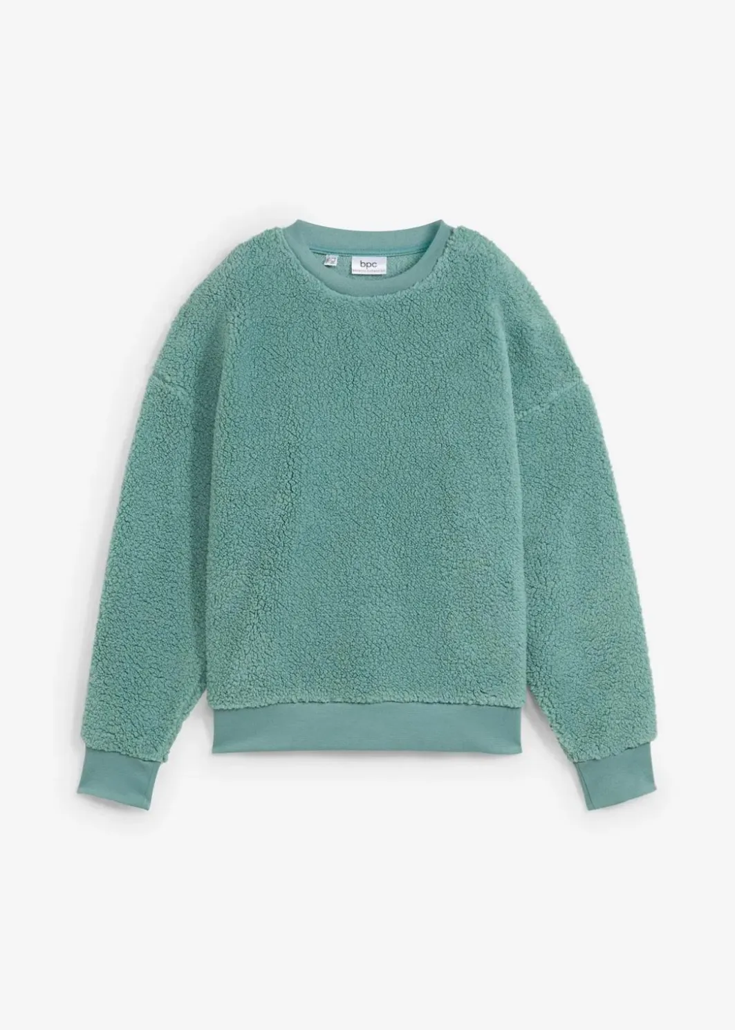 Damen bonprix Sweat|Nachhaltigere Materialien|Teddy-Fleecepullover