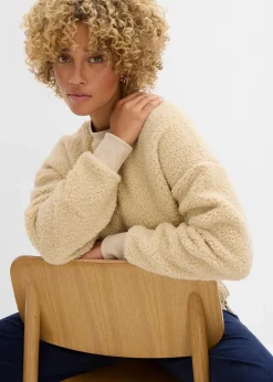 Online Teddy-Fleecepullover Damen Bekleidung·Blusen & Tuniken|Nachhaltigere Materialien