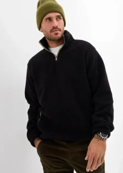 New Teddy-Fleecepullover mit praktischen Reißverschlusstaschen Herren Große Größen|Sweat