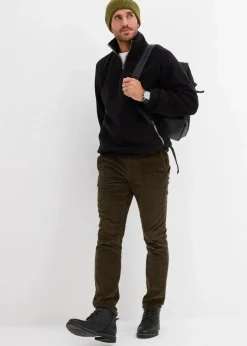 New Teddy-Fleecepullover mit praktischen Reißverschlusstaschen Herren Große Größen|Sweat