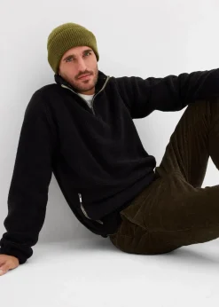 New Teddy-Fleecepullover mit praktischen Reißverschlusstaschen Herren Große Größen|Sweat