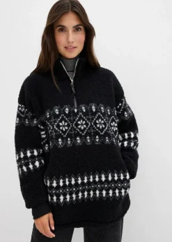 Sale Teddy-Fleeceshirt Damen Sweat|Bekleidung·Blusen & Tuniken