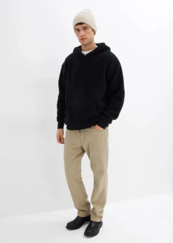 Herren bonprix Große Größen|Sportbekleidung|Teddyfleece-Sweatshirt mit Baumwollfutter, Loose Fit