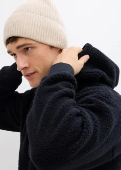 Herren bonprix Große Größen|Sportbekleidung|Teddyfleece-Sweatshirt mit Baumwollfutter, Loose Fit