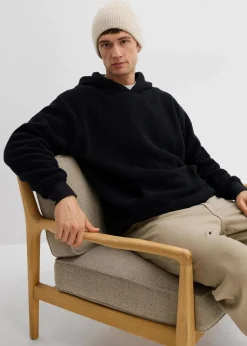 Herren bonprix Große Größen|Sportbekleidung|Teddyfleece-Sweatshirt mit Baumwollfutter, Loose Fit
