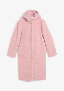 Damen bonprix Jacken & Mäntel|Bekleidung·Hosen|Teddymantel mit Kapuze und Taschen