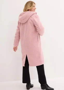 Damen bonprix Jacken & Mäntel|Bekleidung·Hosen|Teddymantel mit Kapuze und Taschen