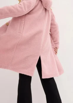 Damen bonprix Jacken & Mäntel|Bekleidung·Hosen|Teddymantel mit Kapuze und Taschen