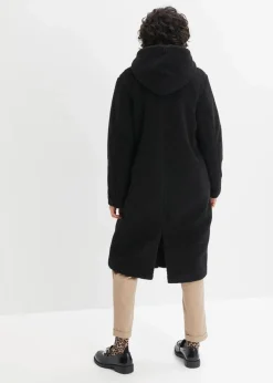 Teddymantel mit Kapuze und Taschen Damen Bekleidung·Hosen|Jacken & Mäntel