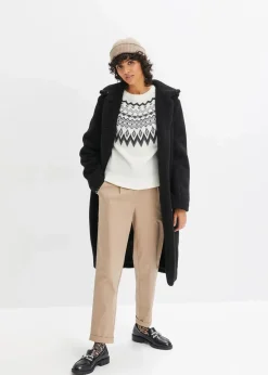 Teddymantel mit Kapuze und Taschen Damen Bekleidung·Hosen|Jacken & Mäntel